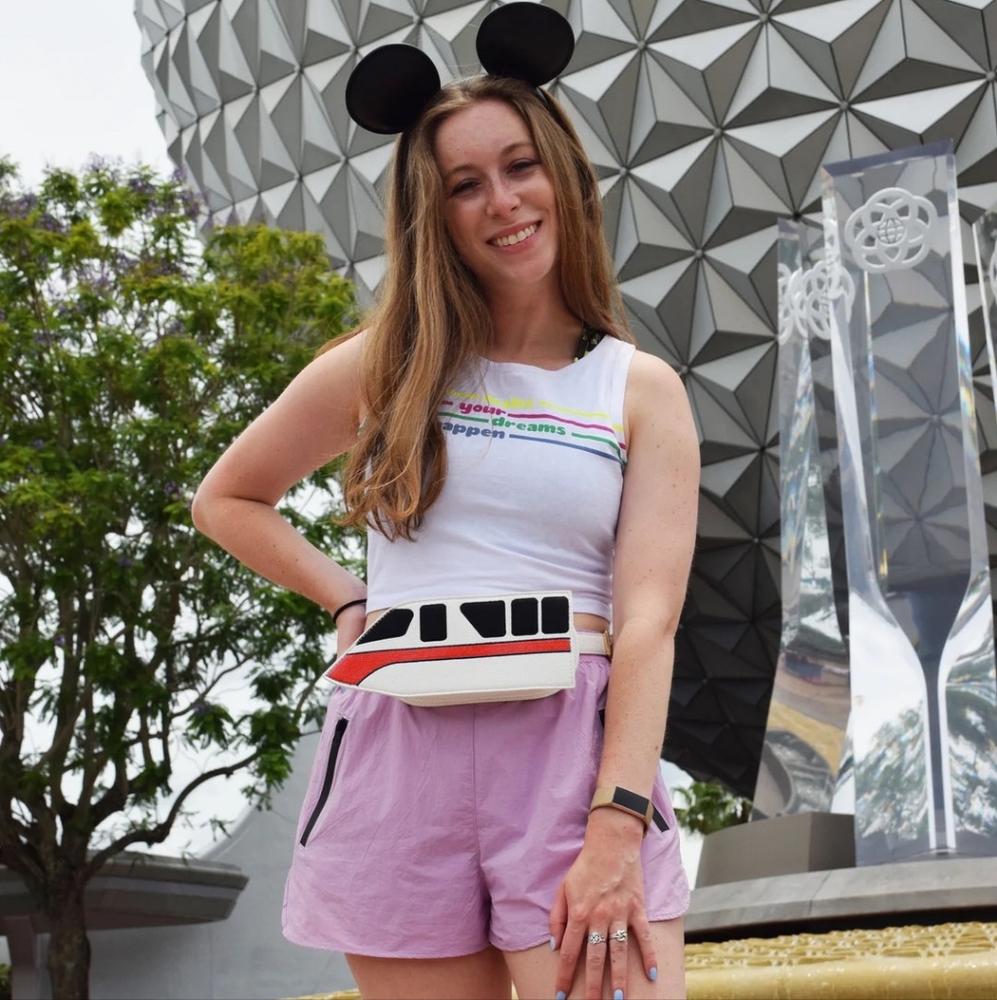 Disney Monorail Fanny Pack Available in red or lime green